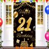 Happy 16th Birthday Door Curtain Silvery Sign Old 89.92x179.83cm Home Decor