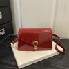 Women Fashion Single Shoulder Crossbody Small Square Lock Buckle Commuter Daily Handbag