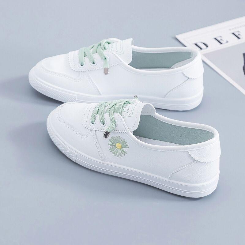 2025 Women's Lightweight White Mesh Casual Flat Shoes - Korean Style, Breathable, Summer All-Match Design.