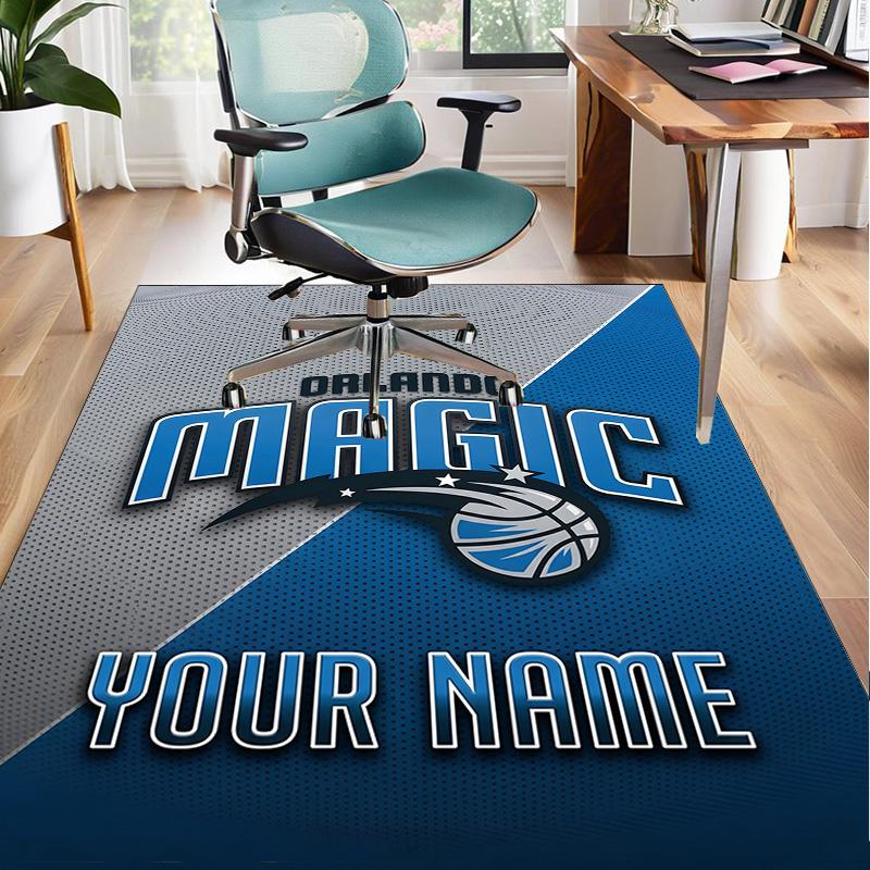Custom Name Rug Orlando basketball Team Area Rug Suitable for Indoor And Outdoor,Carpets for Homes, Offices,Living Rooms,Home Decor,Christmas Gift