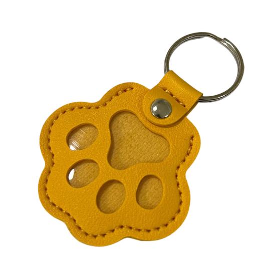Faux Leather Pet Hair Keychain Dog Cat Claw Shape Souvenir