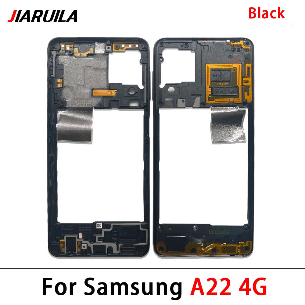 For Samsung A22 5G A226B / A22 4G A23 5G Housing Middle Frame Case Middle Frame Bezel Plate Replacement Parts With Side Key