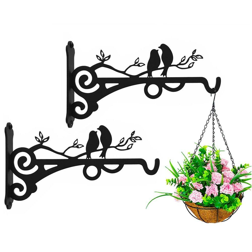 Bird Pattern Hanging Basket Hooks Metal Plant Hook Flower Pot Support Plant Bracket  Balcony