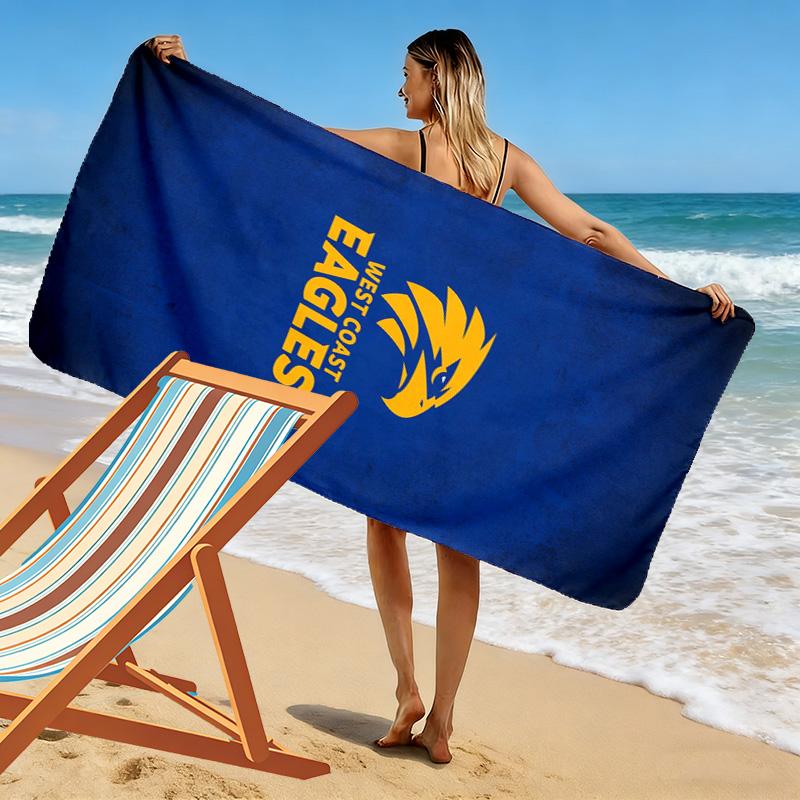 West Coast Eagles Print Beach Towel, Large Soft Quick Dry Towel for Beach Camping Swimming