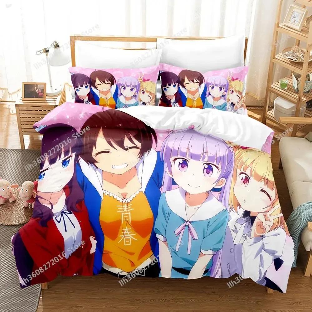 3D Tisk Anime Kawaii Dívky Nová Hra Ložní Souprava Jednolůžko Twin Full Queen King Size Ložní Souprava Dospělý Dítě Ložnice Přikrývka Sady