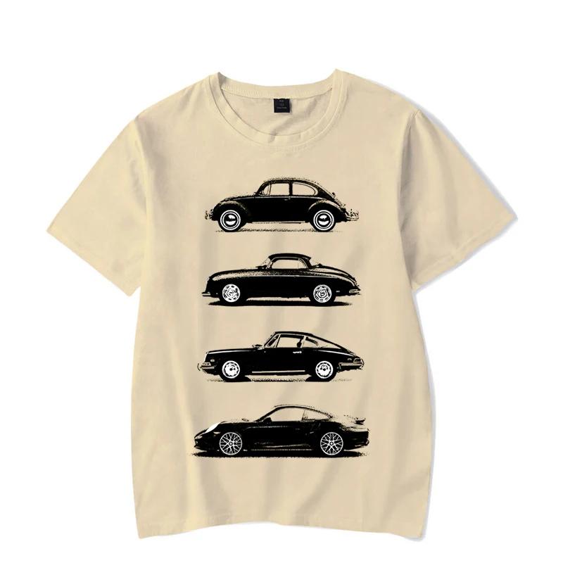Футболки бренда Evolution Mark of Cars для женщин унисекс футболки хип-хоп футболки с круглым вырезом и коротким рукавом футболки Harajuku с изображением раллийных автомобилей 4XL бежевый 1980₽