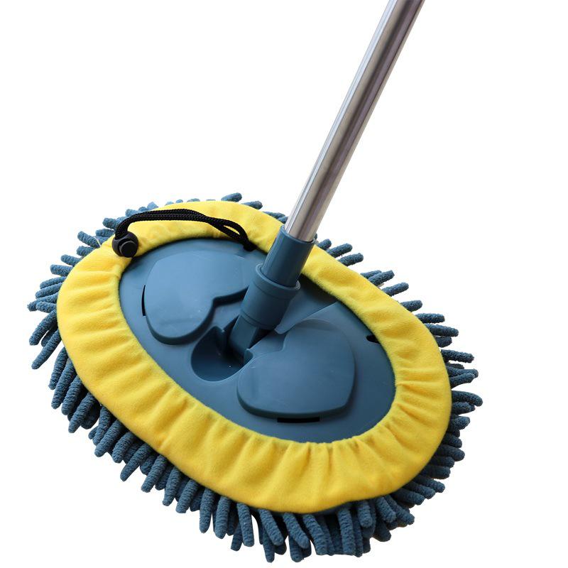 Star Moon Kitchen Chenille Dust & Water Absorbing Mop for Small Spaces, Bathroom Tiles, and Car Washes