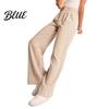 Commuting Outfit Women Suit Pants Button Zipper Fly Solid Color Trousers Pocket Decoration with Pockets