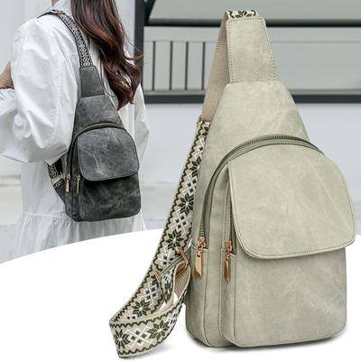 Chest Bag Retro High-end New Versatile Crossbody Bag Multi-functional Waterproof Outdoor Small Backpack Chest Bag