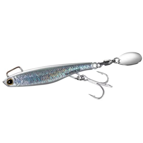 

SHIMANO Spin Tail Shore Salt Lure Colt Sniper Blue Mono Blade 40 г JW-040W 009 S Полностью серебристый