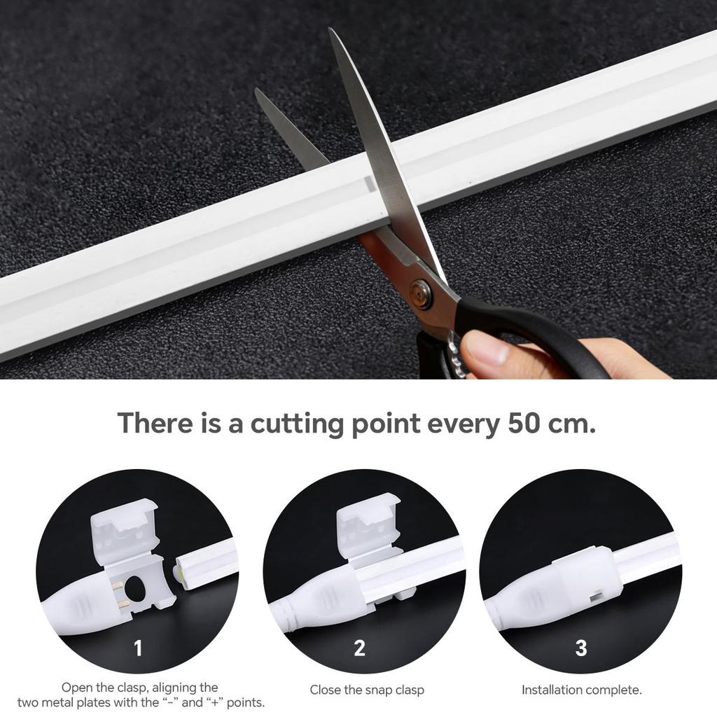 COB Neon Led Strip Lights Flexible Led Tape 220V Waterproof Outdoor Lighting Tape Ceiling Lights With EU Plug