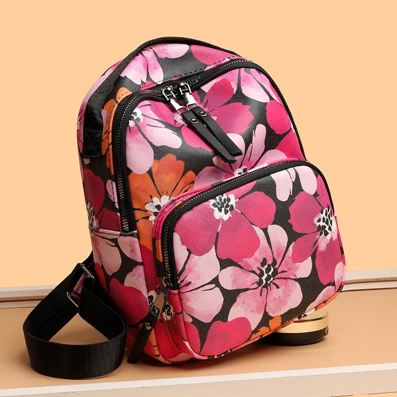 Schoolbag Women's Backpack Portable Crossbody Three-purpose Backpack Explosive Large Capacity Premium Multifunctional Backpack