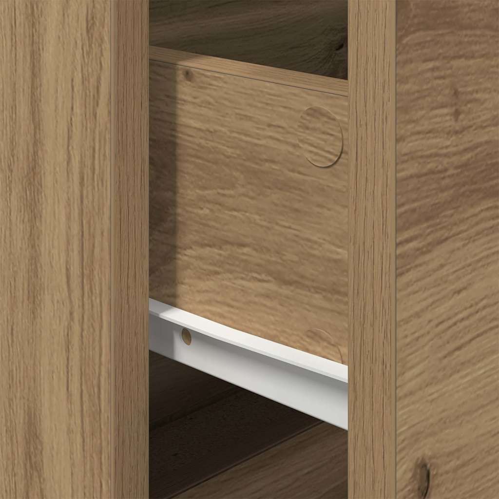 Nightstand Set of 2 Artisan Oak Finish 50 x 39 x 41 cm Engineered Wood