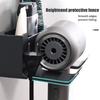 Hair Dryer Holder Wall Mounted Wall Dryer Cradle White Black Greyhairdryer Blow Dryer Organizer For Bathroom Bathroom Shelves