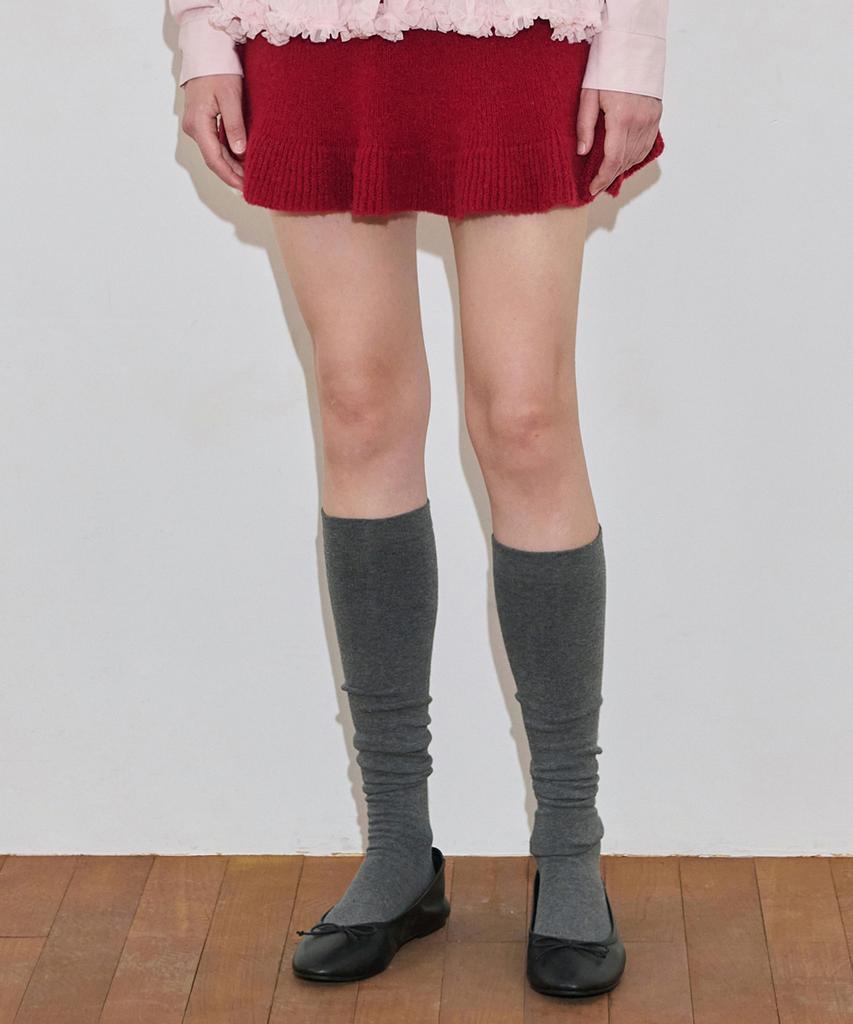 Sinun Flare Knit Skirt & Cape (Red)