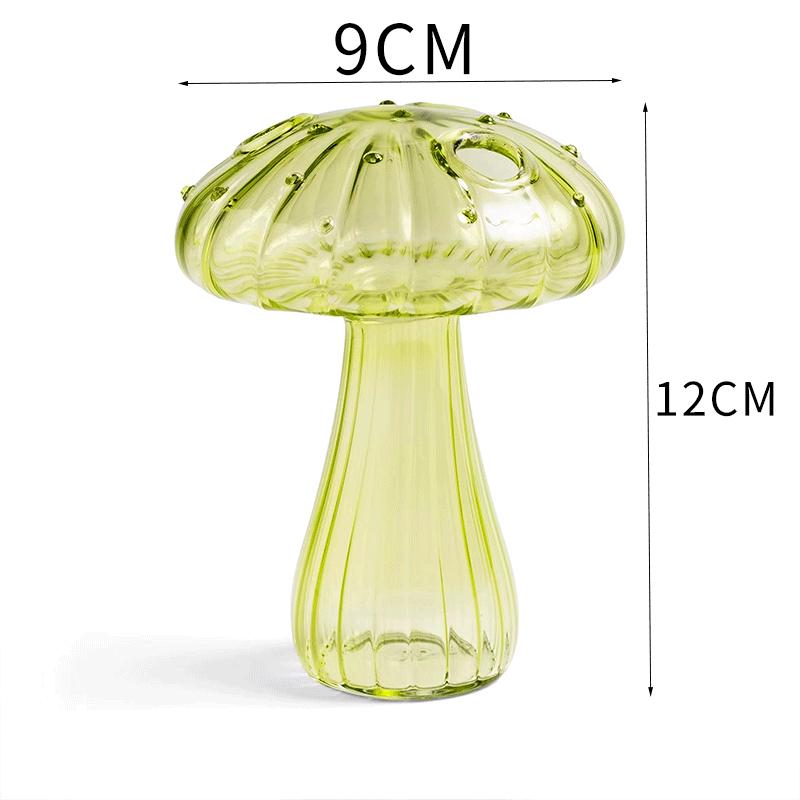 Mushroom-Shaped Glass Vase for Hydroponic Flower Arrangements