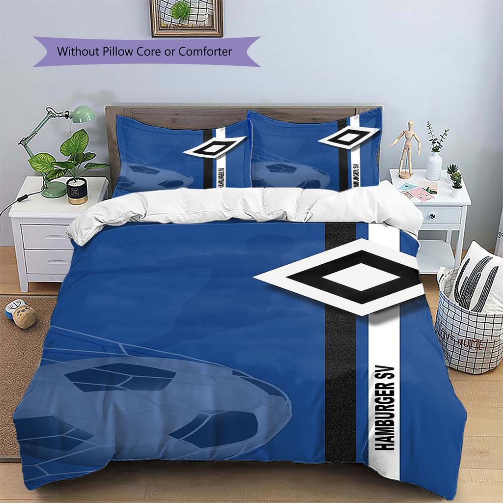 Hamburger Sportverein Pattern Bedding,Quilt Set Quilt Cover Pillowcase Home Birthday Gift(1 * Duvet Cover + 2 * Pillowcase, Without Core)