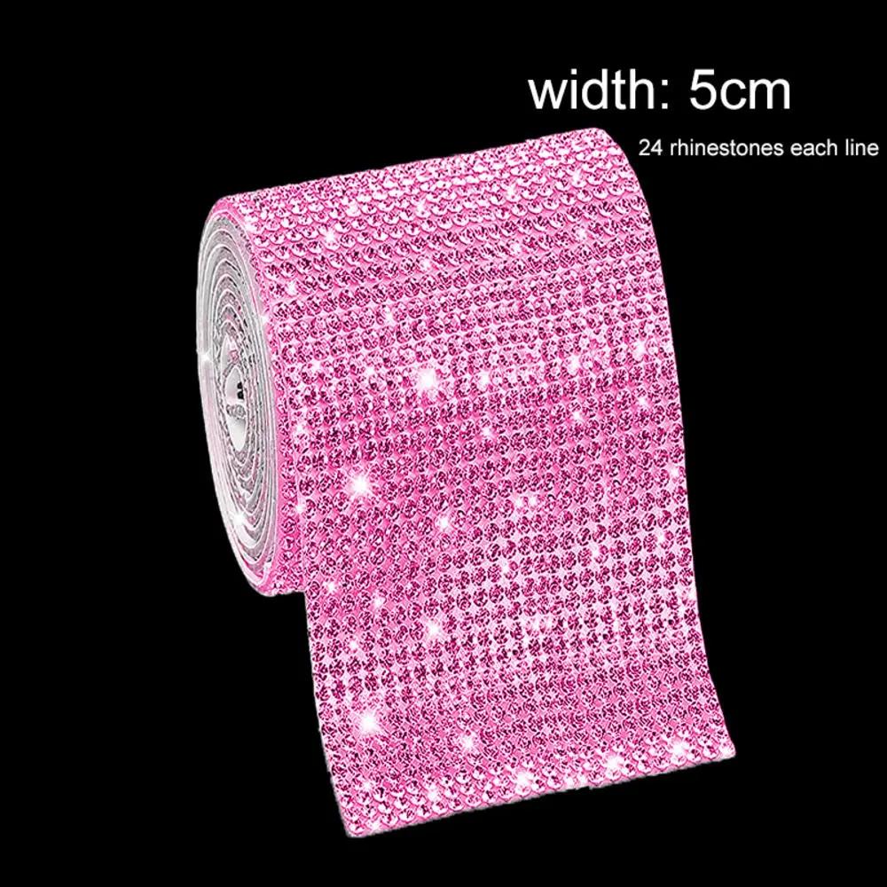 Car Phone Decoration Arts Crafts Rhinestones Crystal  Ribbon Width.5 Cm DIY Decoration Sticker For Party Decoration