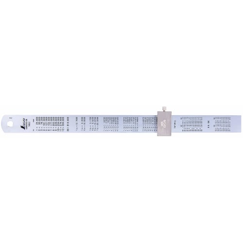 Shinwa Sokutei 30cm Silver Ruler with Stopper, 76752