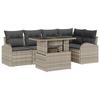 VidaXL Ensemble de Canapé de Jardin de 6 Pièces avec Coussins Gris Clair en Rattan Poly 3348648