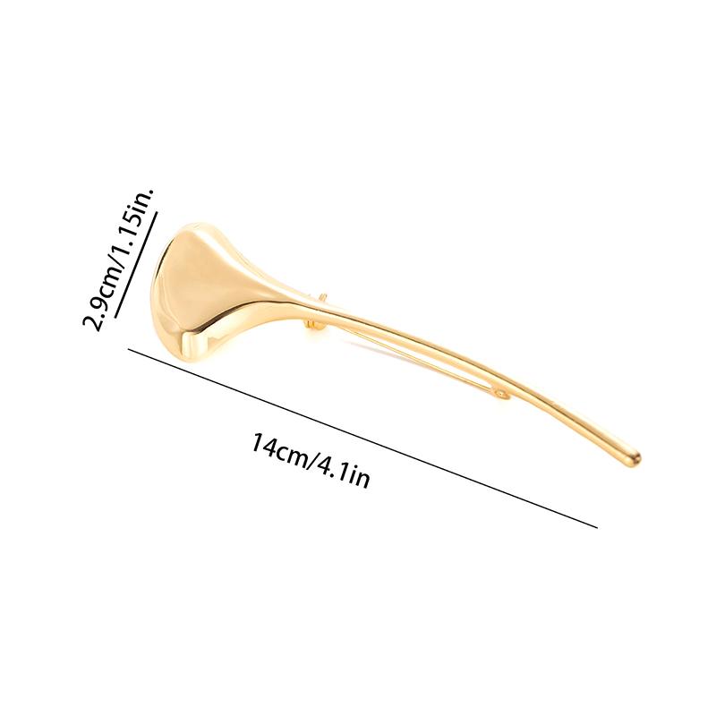 Korsagen-Ornament Ginkgoblatt Brosche Französischer Stil Elegant Lange Blattnadel Gold Luxus Metall Glänzende Brosche Bankett