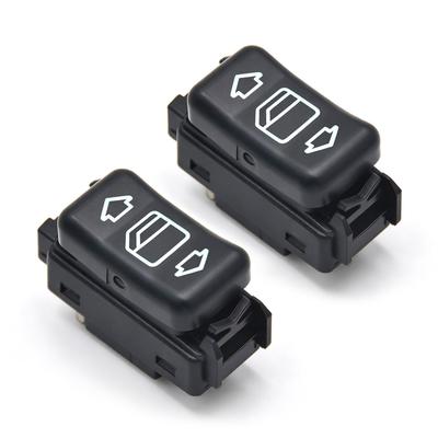Master Driver Side Power Window Switch, Left Side. Compatible with OEM 1248204610. Mercedes-Benz W124 W126 W201 (2 Pieces).