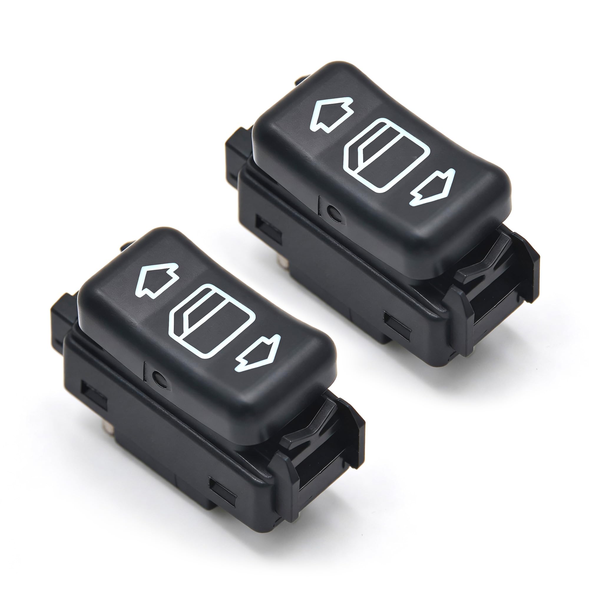 

Master driver side power window switch, left side. Compatible with OEM 1248204610. Mercedes-Benz W124 W126 W201 (2 pieces).