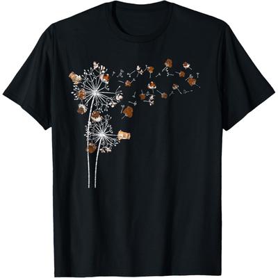 Uroczy Gryzoń Mniszek Lekarski Miłośnik Zwierząt Domowych Świnka Morska T-Shirt