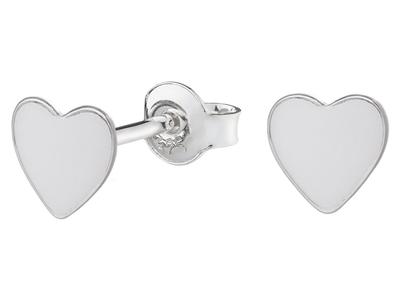 Silver Earrings Small Hearts Women's Studs Plates Little Hearts Heart 925