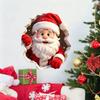 Peeping At The Santa Claus Wall Stickers Can Remove The Holiday Festive Decoration Stickers From The Bedroom Wall.