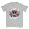 Unisexs Badass With Attitude Rebel Skeleton Biker T Shirts   Cotton Tops Funny Short Sleeve Crew Neck Tee Shirt  TShirts