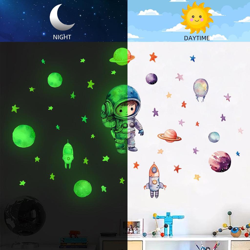 Luminous Fairy Mermaid Wall Stickers Kids Bedroom Home Decor Glow In The Dark Fairy Butterfly Decal Stickers Switch Wallpaper