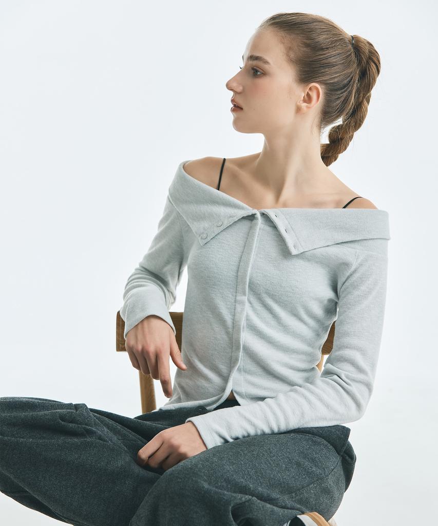 MIXXO Off-Shoulder Long Sleeve T-Shirt_Miwlwg129A
