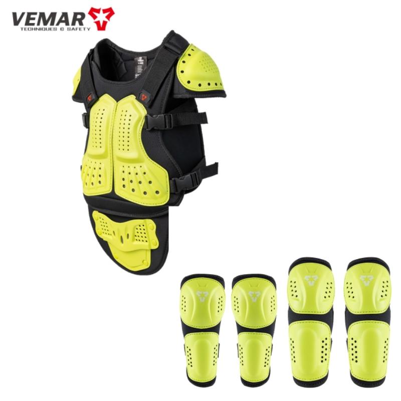 Kids Motorcycle Riding Body Armor/Elbow Knee Protector Children Motocross Back Vest Chest Off-Road Moto Cycling Protective Gear