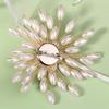 Pearl Brooch Pin Snowflake High-end Silk Scarf Buckle Luxury Exquisite Ladies Clothing Accessories Dress Skirt Jewelry zapatos