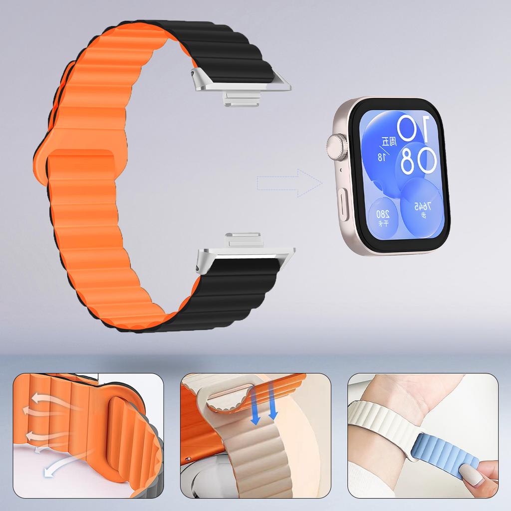 Silicone Strap For Huawei Watch Fit4 Magnetic Loop Band Watchband Correa Men Women Sport Bracelet For Huawei Fit3 2 Accessories