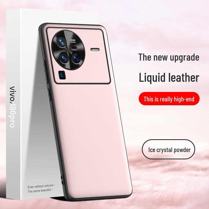 VivoX80pro Liquid Lederhülle: Anti-Fall, Anti-Fouling-Schutzhülle, einteilig. Ideal für Ihr Telefon!