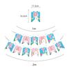 DIY 3m Happy Easter Banner Garland Colorful Eggs Hanging Flag Swirls Bunny Eggs Wall Hanging Easter Festival Bunting Party