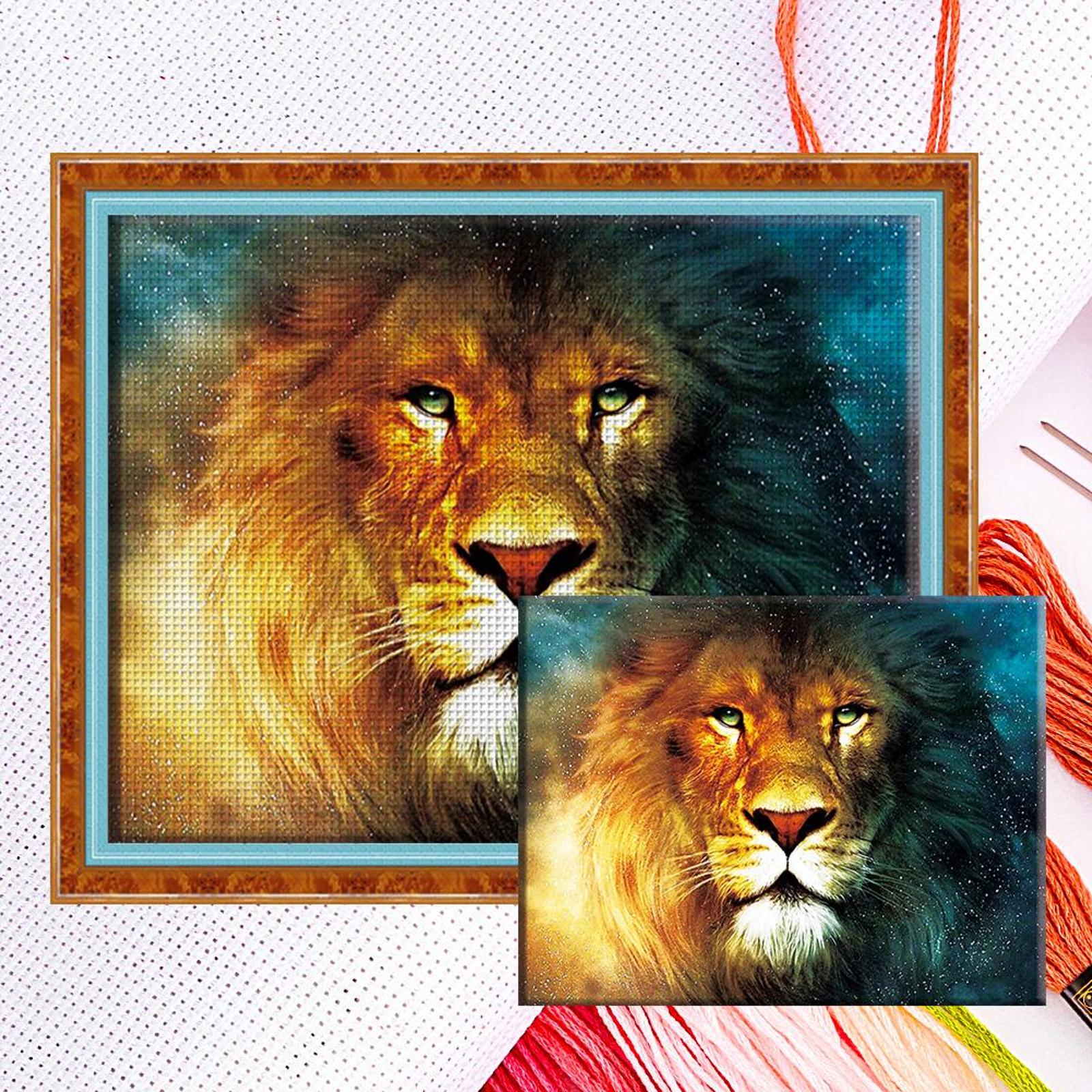

Cross Stitch Kits Animals Canvas Counted White Canvas DIY Home Room Decoration