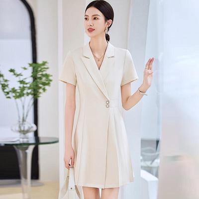 Tuluoman Women's Summer Short-Sleeved Suit Dress