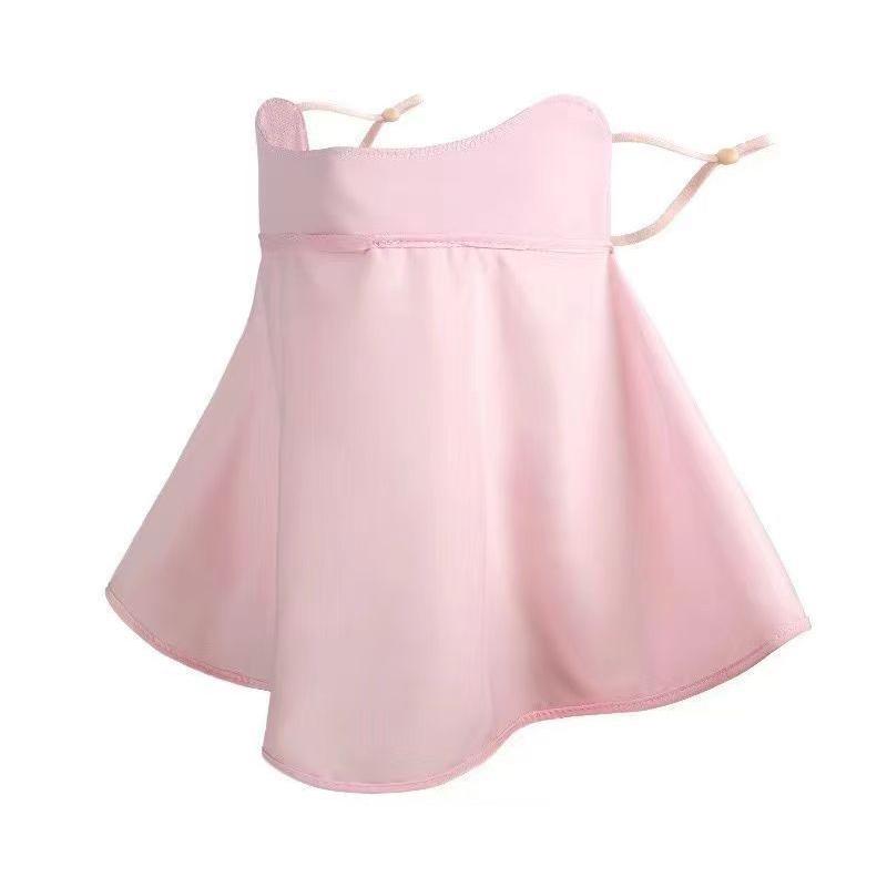 Ice Silk Sunscreen Mask Summer UPF50+ Anti-UV Face Cover Neck Gaiter Scarf Outdoor Breathable Neck Protection Ear Hanging Mask