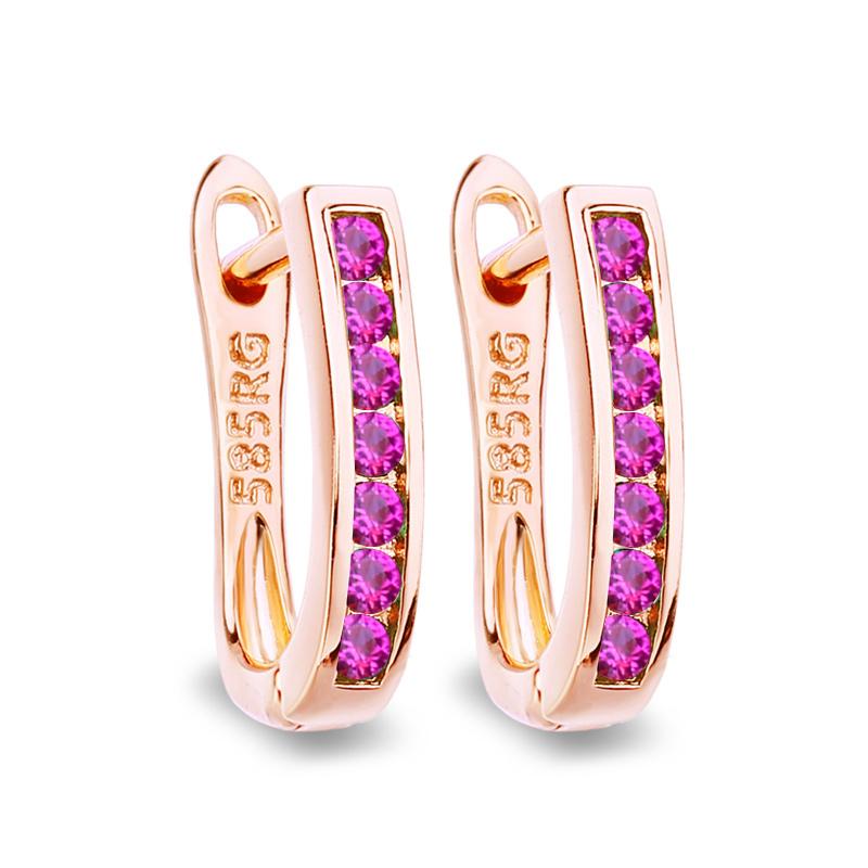 

MINTHA Классические серьги-клипсы Модные цветные розовые золотые свадебные повседневные модные украшения Зеленый кубический цирконий Геометрические серьги для женщин Свадебные серьги C