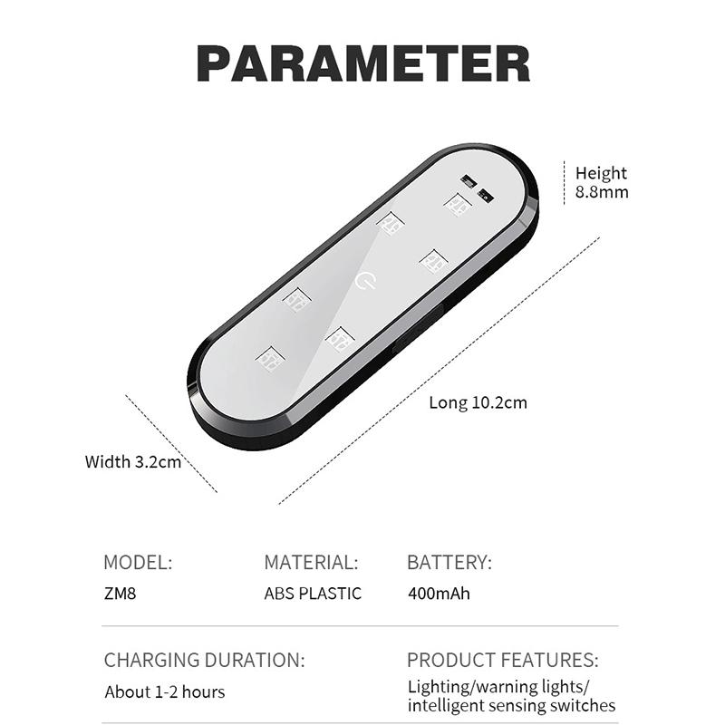 6 LED Car Door Lights Welcome Light Magnetic USB Charging Open Door Safe Emergency Warning Signal Lamp For Car Interior Atmosphere