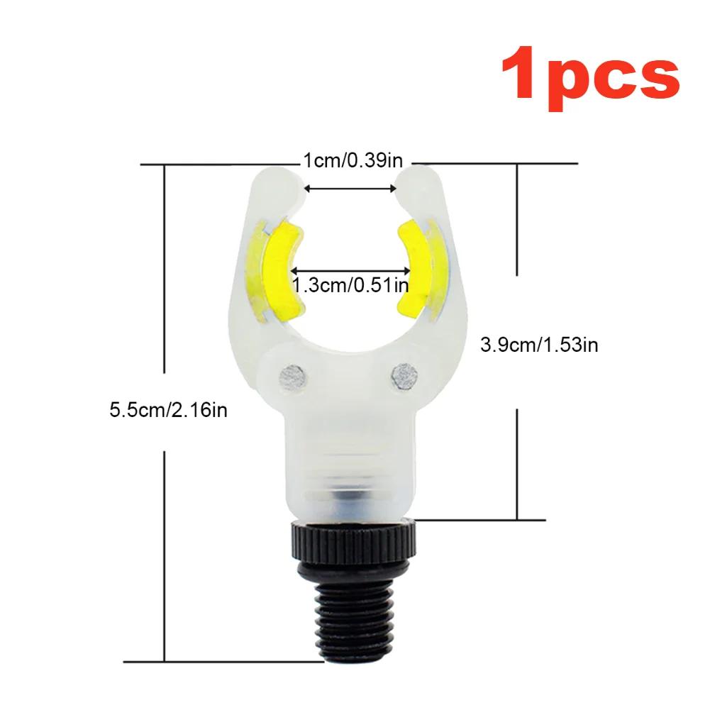 1/2Pcs Luminous Fish Rod Support Stand Heads U Shape Carp Fishing Rod Stand Rest Head Portable Holder Clips Fishing Rod Bracket