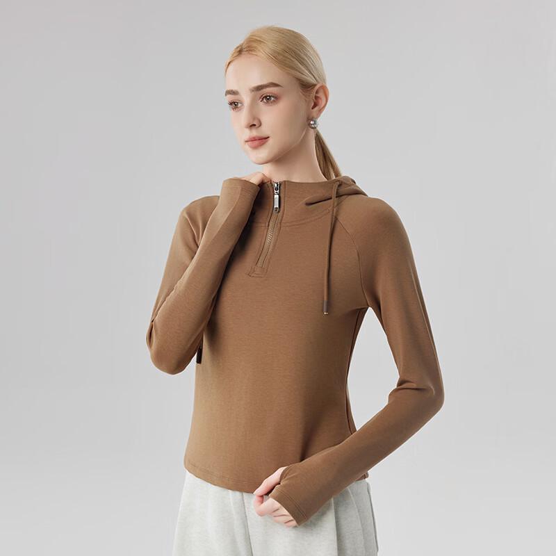 Hanmianjiang Women s Skin-Friendly Half-Zip Sweatshirt S