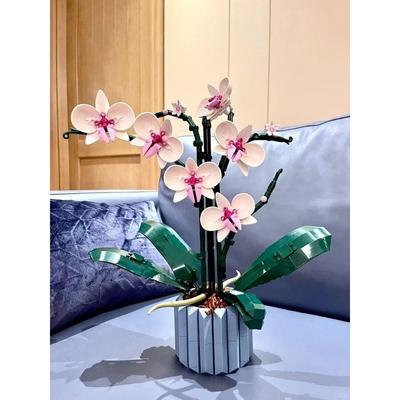 Orchid Flower Bouquet 608PCS Building Blocks City Romantic Kit Friends DIY Assembly Bricks Toys for Girls Gift
