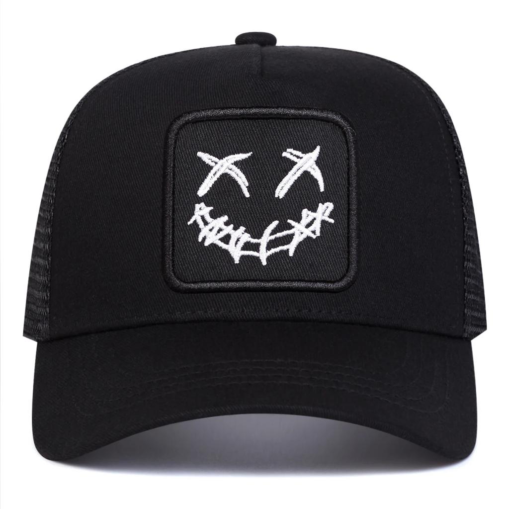 Net Baseball Stitching Embroidered Face Smiling Xx Neutral Gender Women Men For Caps Spring And Summer Outdoor Adjustable Casual Hats Sunscreen