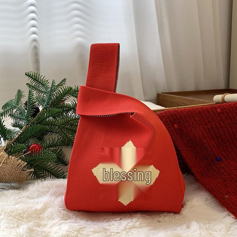 2025 Year of the Snake Knitted Festive Gift Bag: Creative and Practical for Weddings, Company Gifts, and Candy Souvenirs.