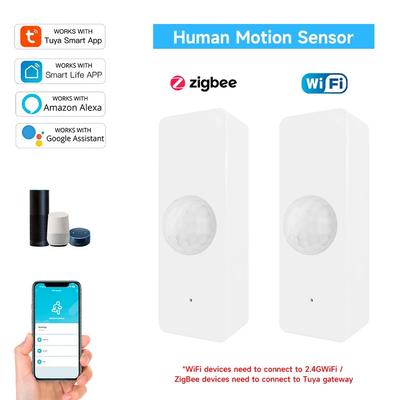 Tuya WiFi Zigbee PIR Bewegungssensor Smart Home Infrarot-Detektor für den menschlichen Körper Sicherheit Intelligentes Leben Funktioniert mit Alexa Google Home
