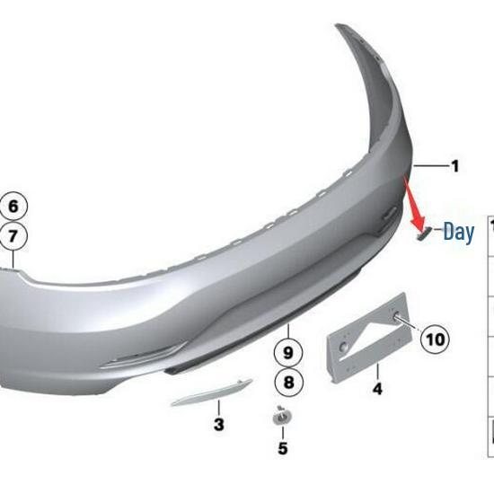 Cubierta Gancho Remolque Parachoques Trasero BMW Z4 E89, 51127228112